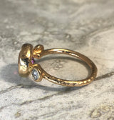 Triple Moon Bezel Ring