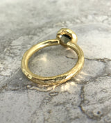 Textured Bezel Ring