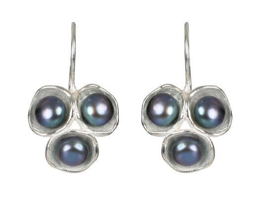 Tri-Pod Pearl Earrings with Hook
