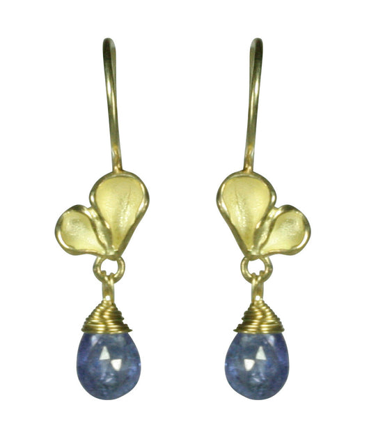 Petite Double Petal Drop Earrings