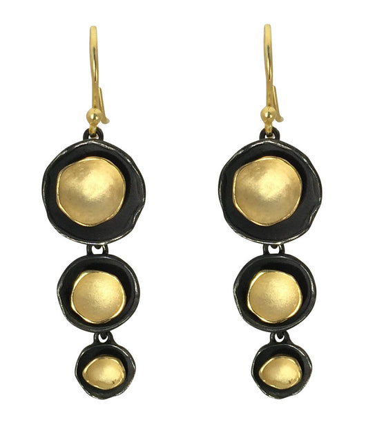 Triple Oyster Dishy Earrings Hook
