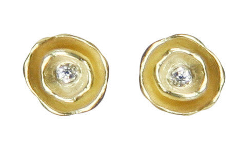 Oyster Pod Earrings with diamond