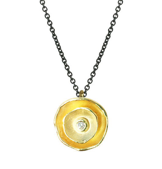 Oyster Dishy Pendant with Diamond