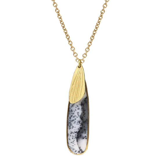 Reed Teardrop Stone Pendant