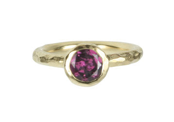 Textured Bezel Ring