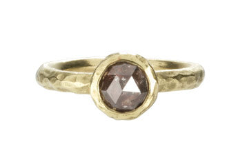 Textured Bezel Ring