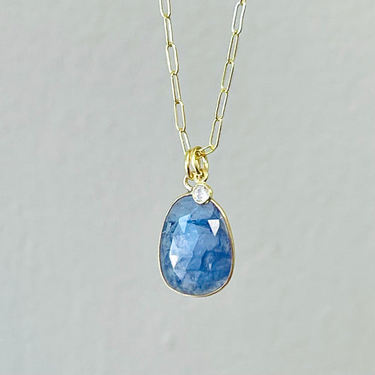 Tanzanite and white zircon Pendant