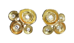 Four Pod Earrings with Diamonds