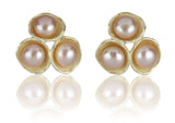 Tri-Pod Pearl Earrings