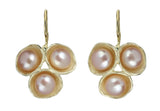 Tri-Pod Pearl Earrings with Hook