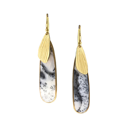 Reed Dendritic Opal Earrings