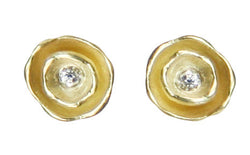 Oyster Pod Earrings with diamond