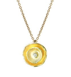Oyster Dishy Pendant with Diamond