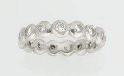 Faceted Pebble Eternity Ring